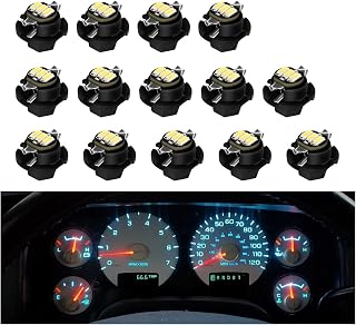 Instrument Gauge Cluster Panel Speedometer LED Lights Bulbs Kit Replacement Compatible with 2002-2006 Dodge Ram 1500 2500 3500, White