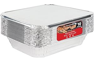 Stock Your Home 9x13 Pans with Lids (10 Pack)