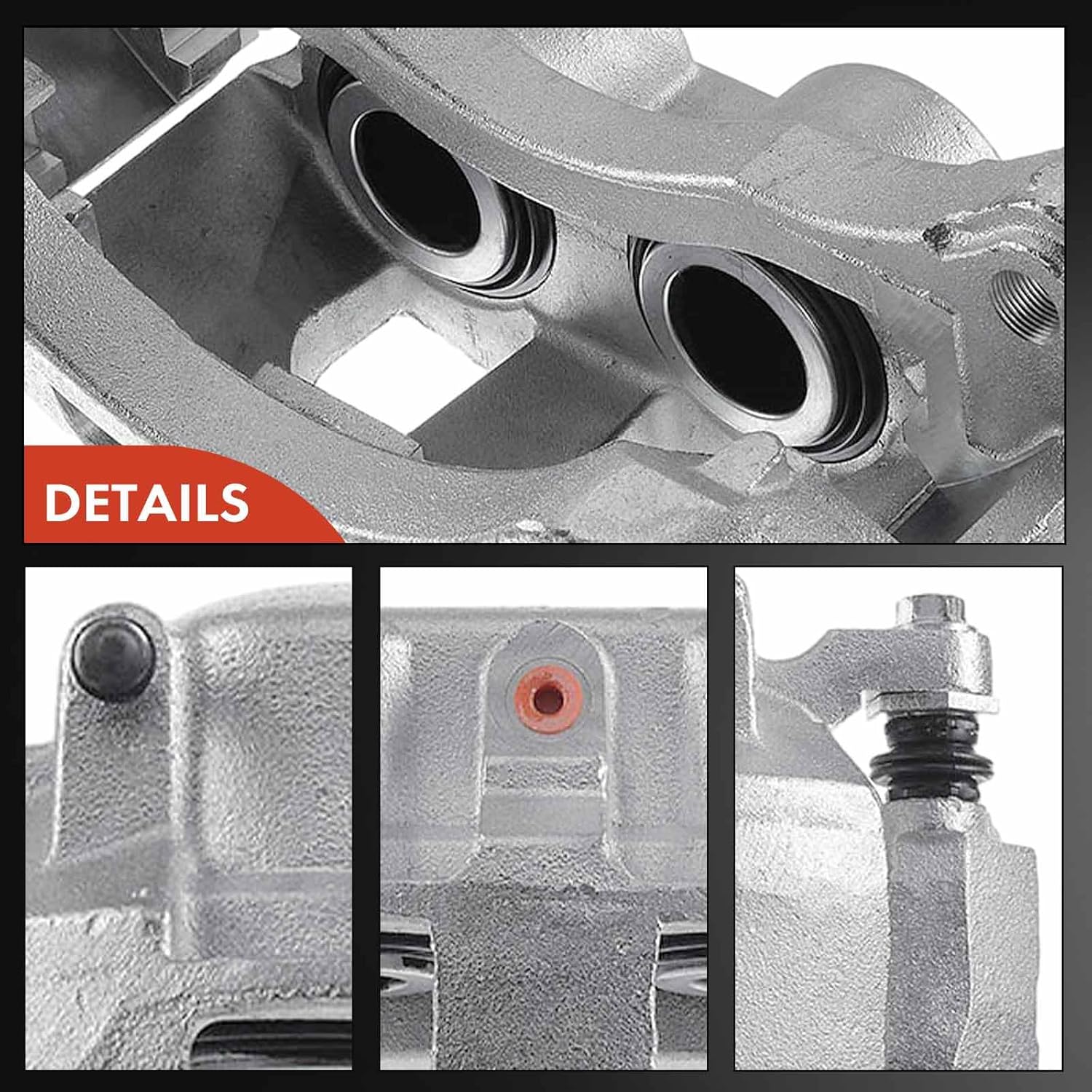 A-Premium Disc Brake Caliper Assembly with Bracket Compatible with Select Ram, Dodge and Sterling Truck Models - 4500/5500 2011-2018, Ram 5500, Ram 4500, Bullet 55, Bullet 45, Front or Rear Driver