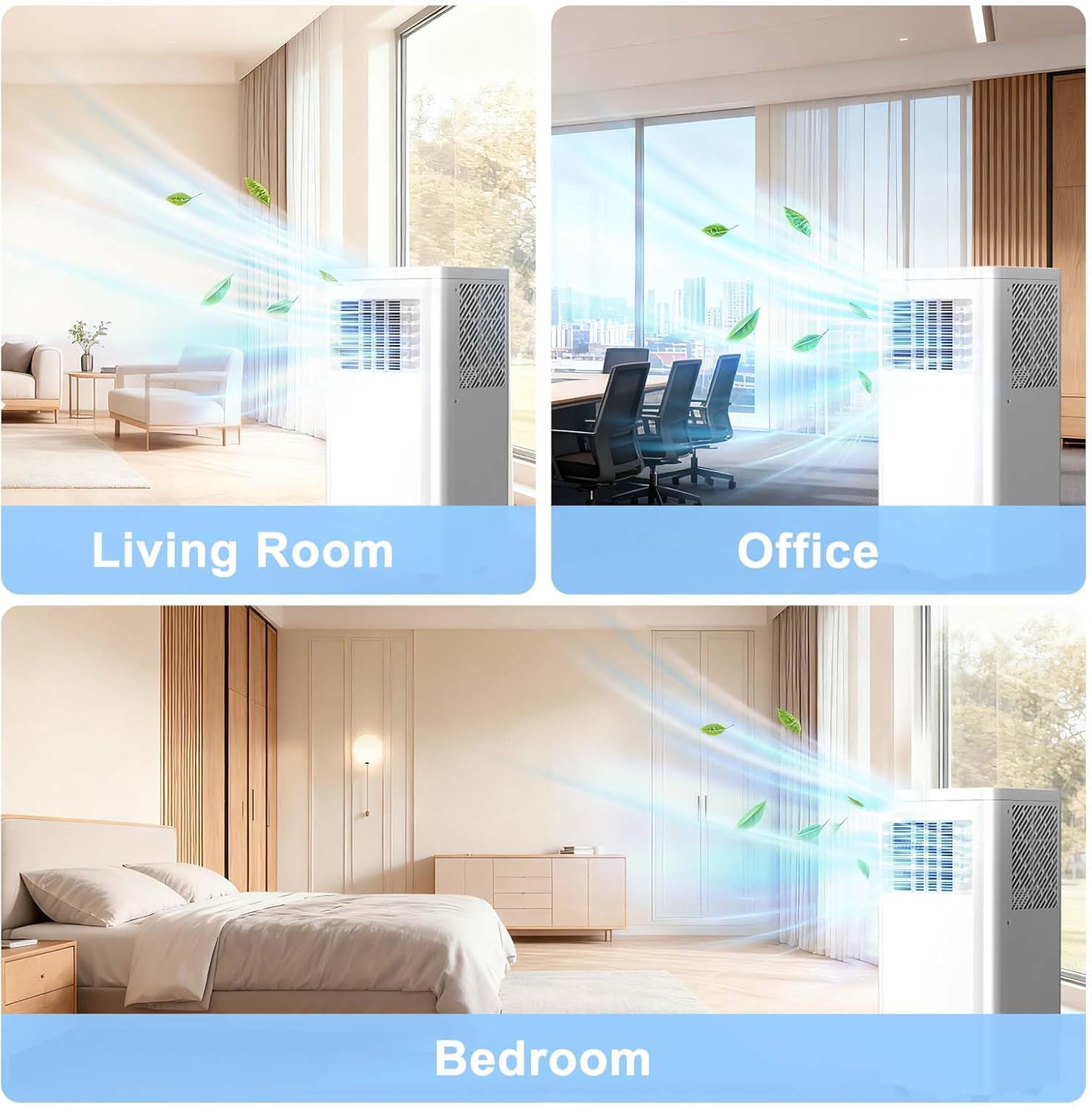 Antarctic Star Portable Air Conditioner 10,000 BTU for Rooms up to 550 Sq. Ft, 4 Modes Portable AC Unit with Cooling, Dehumidifier, Fan & Sleep, Remote Control, 24H Timer & Window Kit for Bedroom