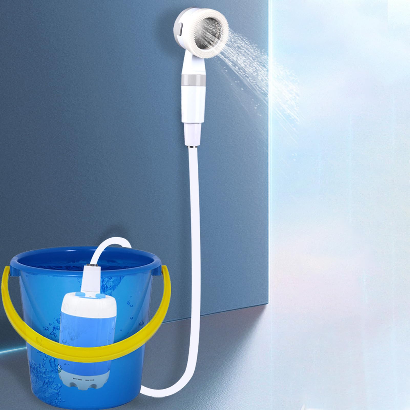 Doccia portatile | Pompa 'acqua per doccia portatile da campeggio 5000 mAh | Multiuso 2 Modalità di Spruzzatura Campeggio Bagno per Animali Domestici Lavaggio Auto Escursionismo Spiaggia