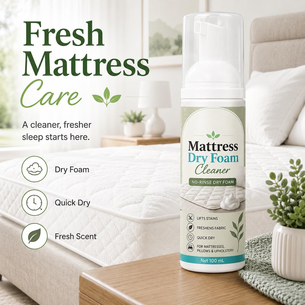 Matratzen-Trockenschaumreiniger,für Matratzen,Stoffsofas,Autositze (6pcs)