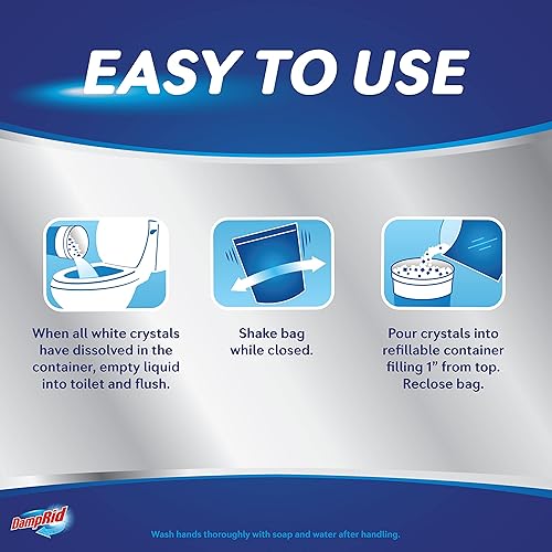 Miniatura 7 de DampRid Bolsa de recambio, paquete de 4  Absorbentes de humedad de aroma fresco para habitaciones con exceso de humedad, de larga duración, elimina