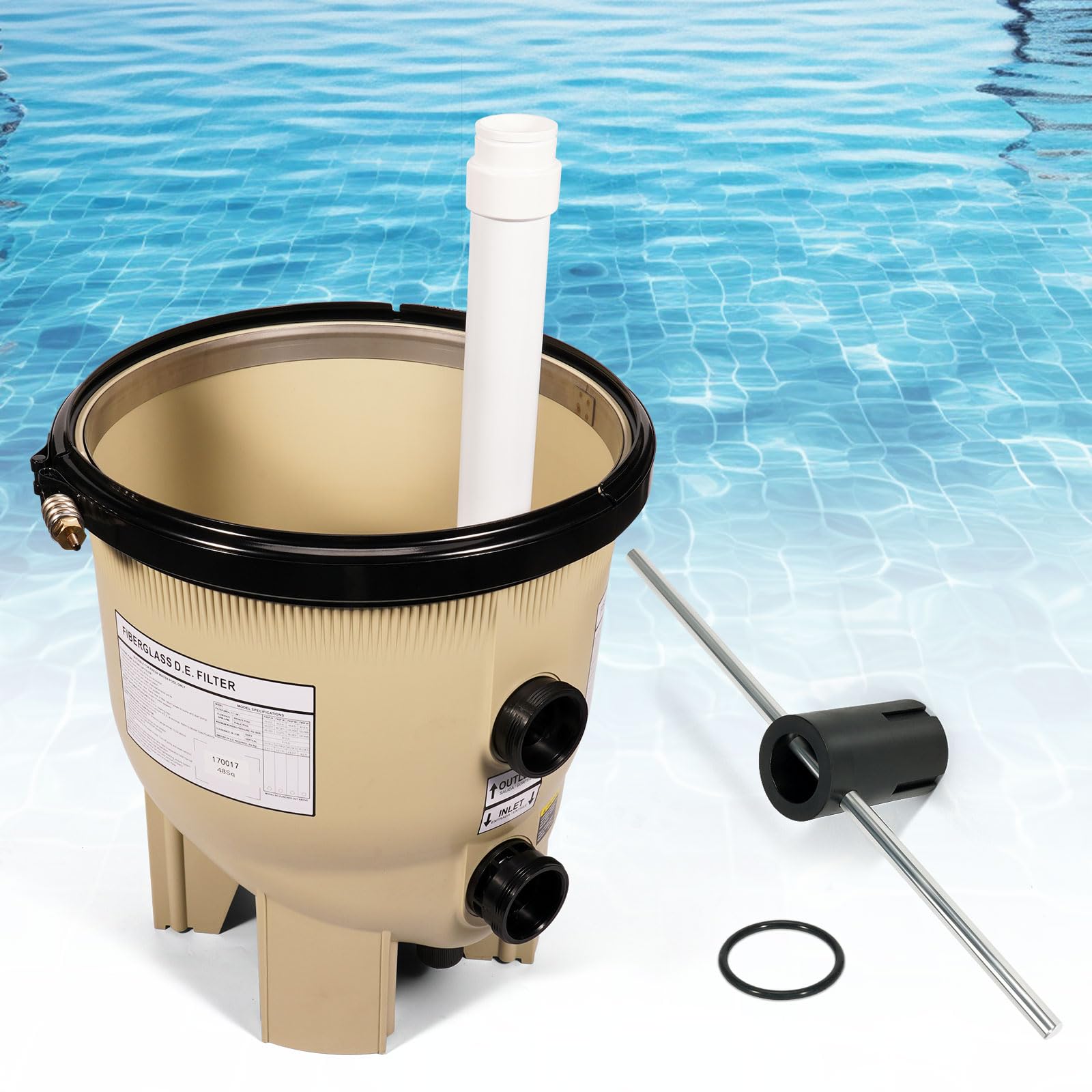 Photo 1 of Ytrica 170017 Tank Bottom with 190003 Clamp, Fit for Pentair FNSP48 FNS Plus Pool and Spa D.E. Filter 180008 |48 sq. ft. 96 GPM Replace for Pentair Swimming Housing Filter Assembly