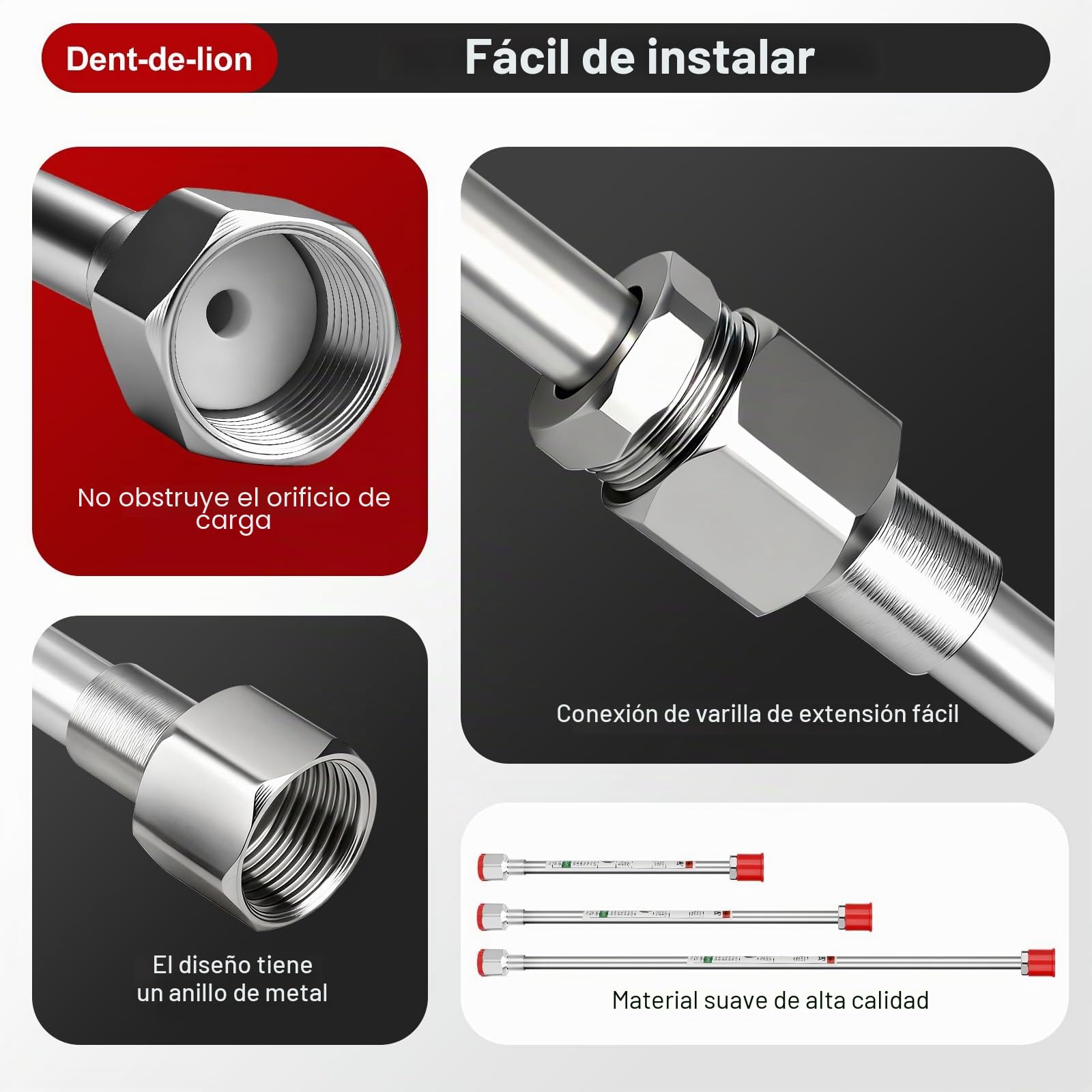 Airless - Pistola para pistola de extensión para pulverizador Airless boquilla de pintura, 5 unidades, 20 cm, 30 cm, 50 cm, 75 cm, 100 cm
