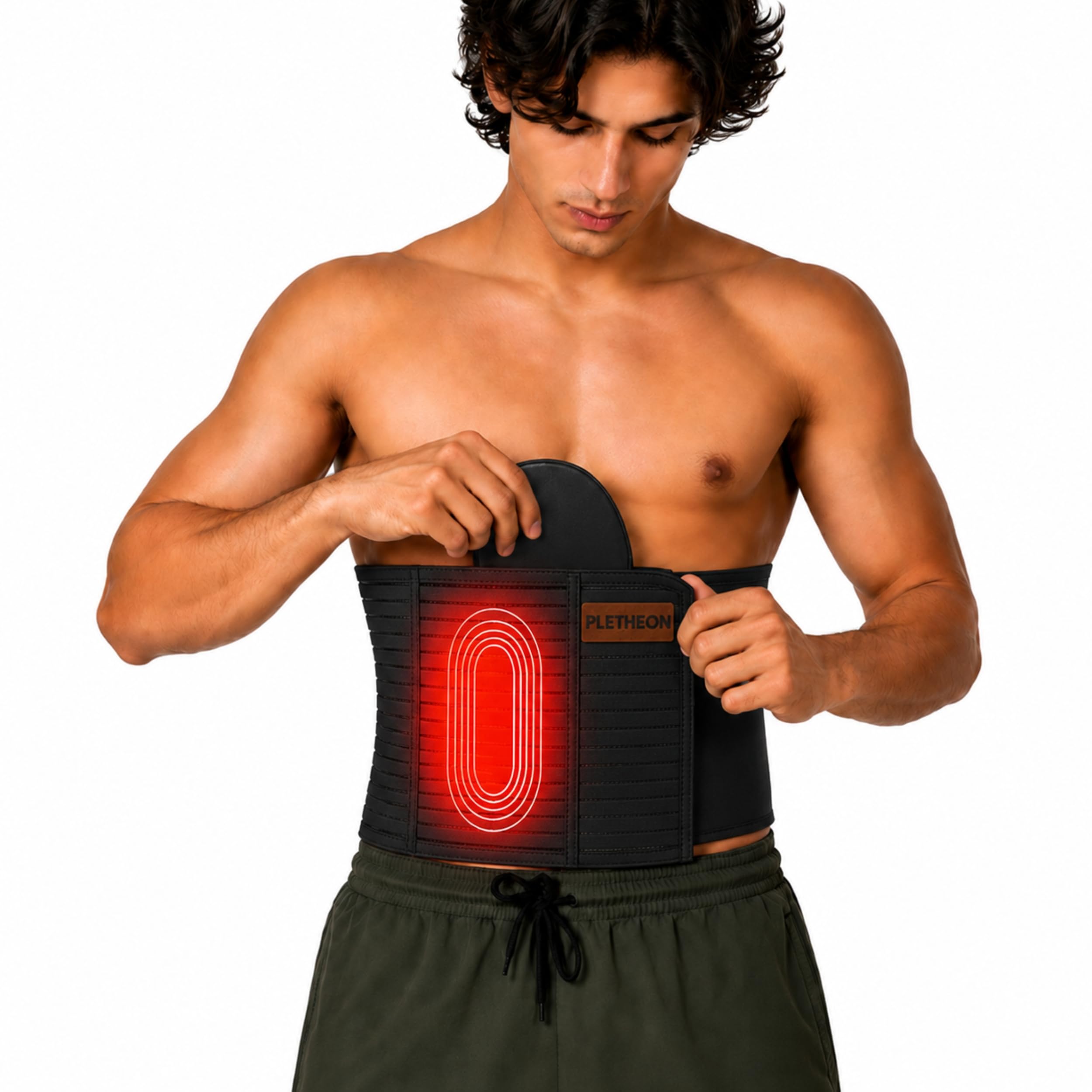 Umbilical Hernia Belt for Men & Women Fits 30-46 Inch | Hernia Support Belt with Removable Compression Truss Pad | Abdominal Binder for Umbilical Ventral Incisional Navel Hernia Relief & Post Surgery Support (Black)