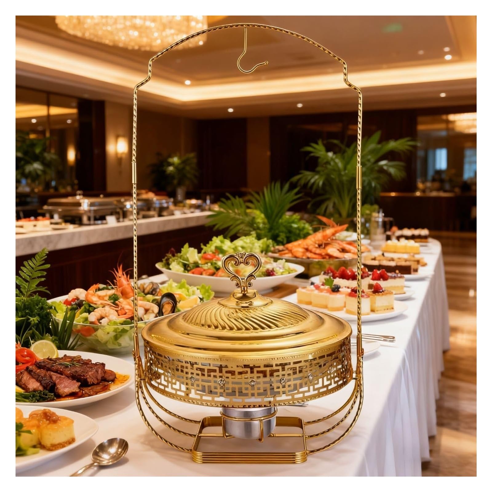 Réchauds à fondue à bords en dentelle for buffet chafing dish