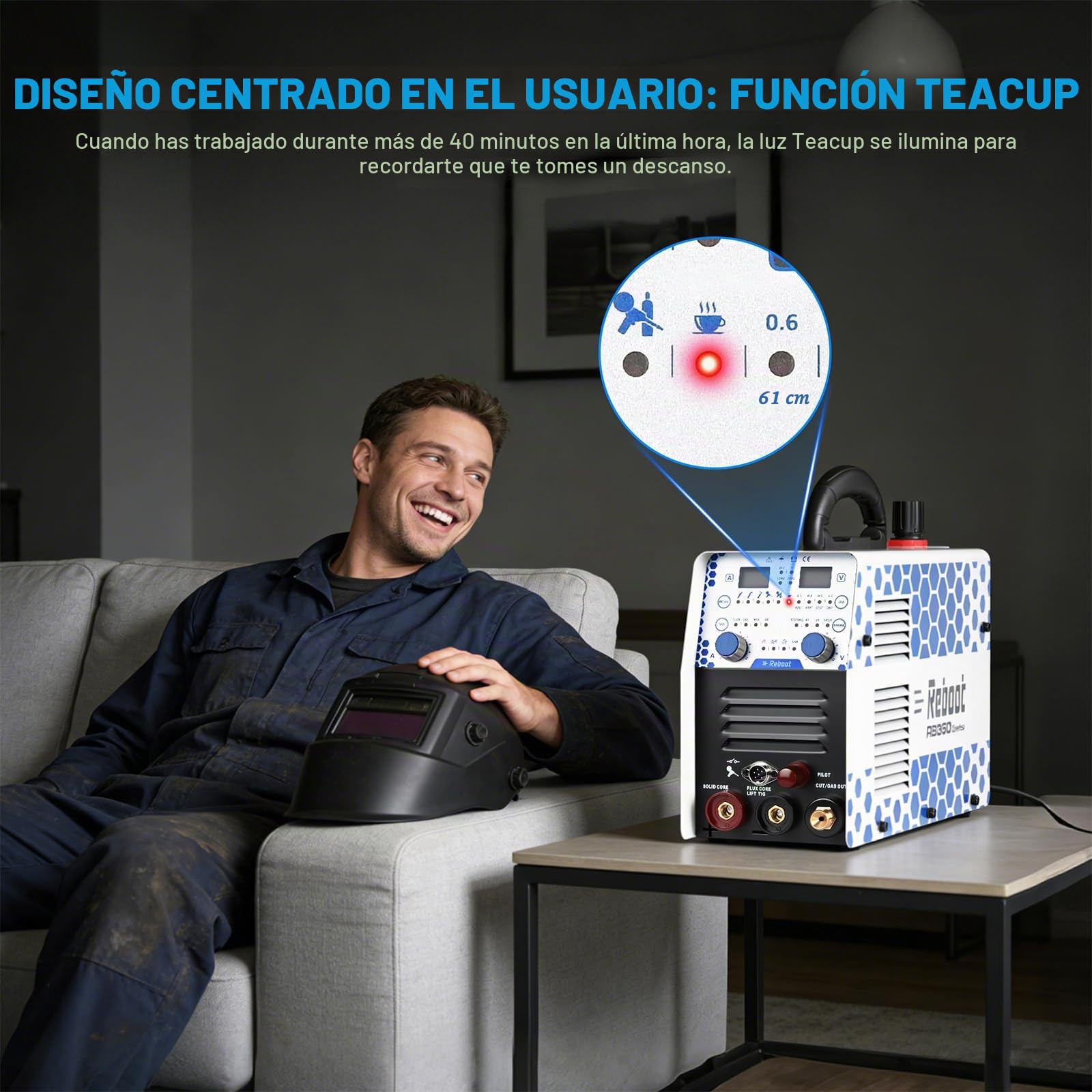 Reboot Soldador Aluminio 7 en 1 – MIG, TIG, MMA, Plasma y Puntos | Incluye Pistola Bobina y Antorcha TIG. Cortador Plasma 30A Non-HF. Para Coche, Taller y Exterior | Incluye pistola de bobina y quemador TIG