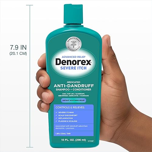 Miniatura 7 de Denorex Advanced Relief - Champú y acondicionador 2 en 1 contra la picazón severa  1.8% de alquitrán de hulla  Alivia la irritación del cuero