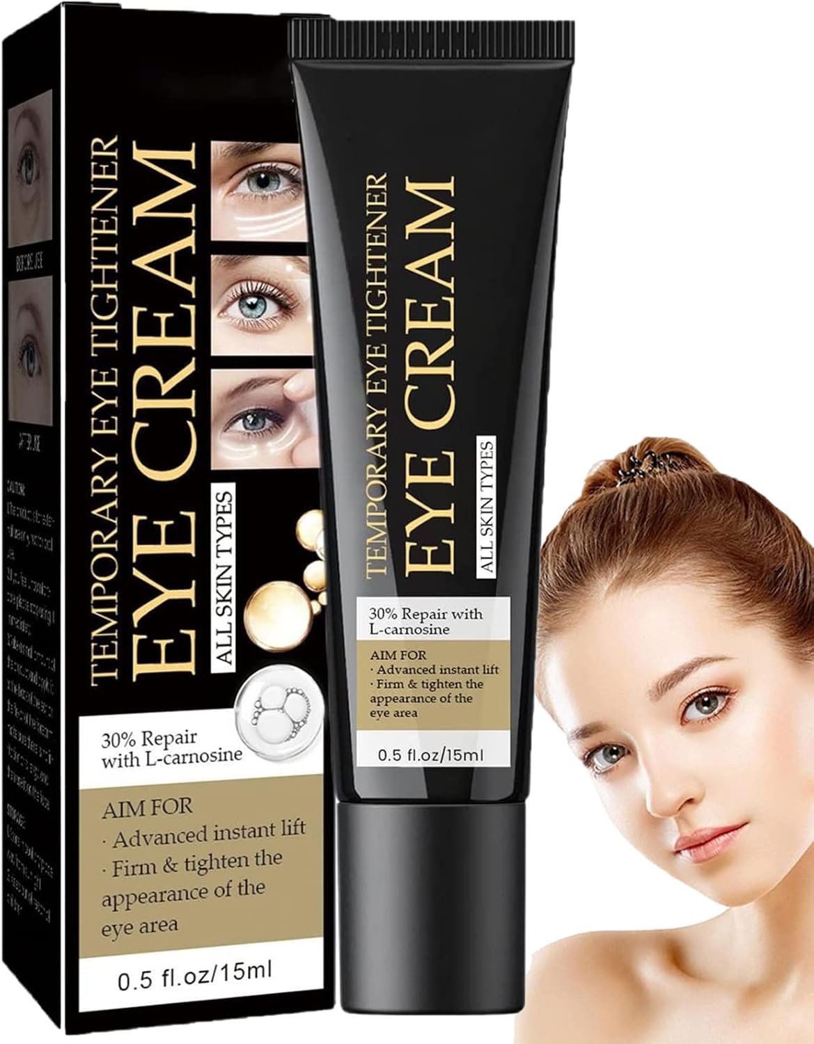 Tongyend Firming Eye Cream, Eye Cream Instant Tightening Eye Cream Eye