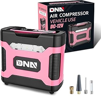 DNA MOTORING TOOLS-00212 Pink 12V DC Digital Tire Inflator Portable Air Compressor with Pressure Gauge for Cars, Bicycles, Motorcycles,Balls