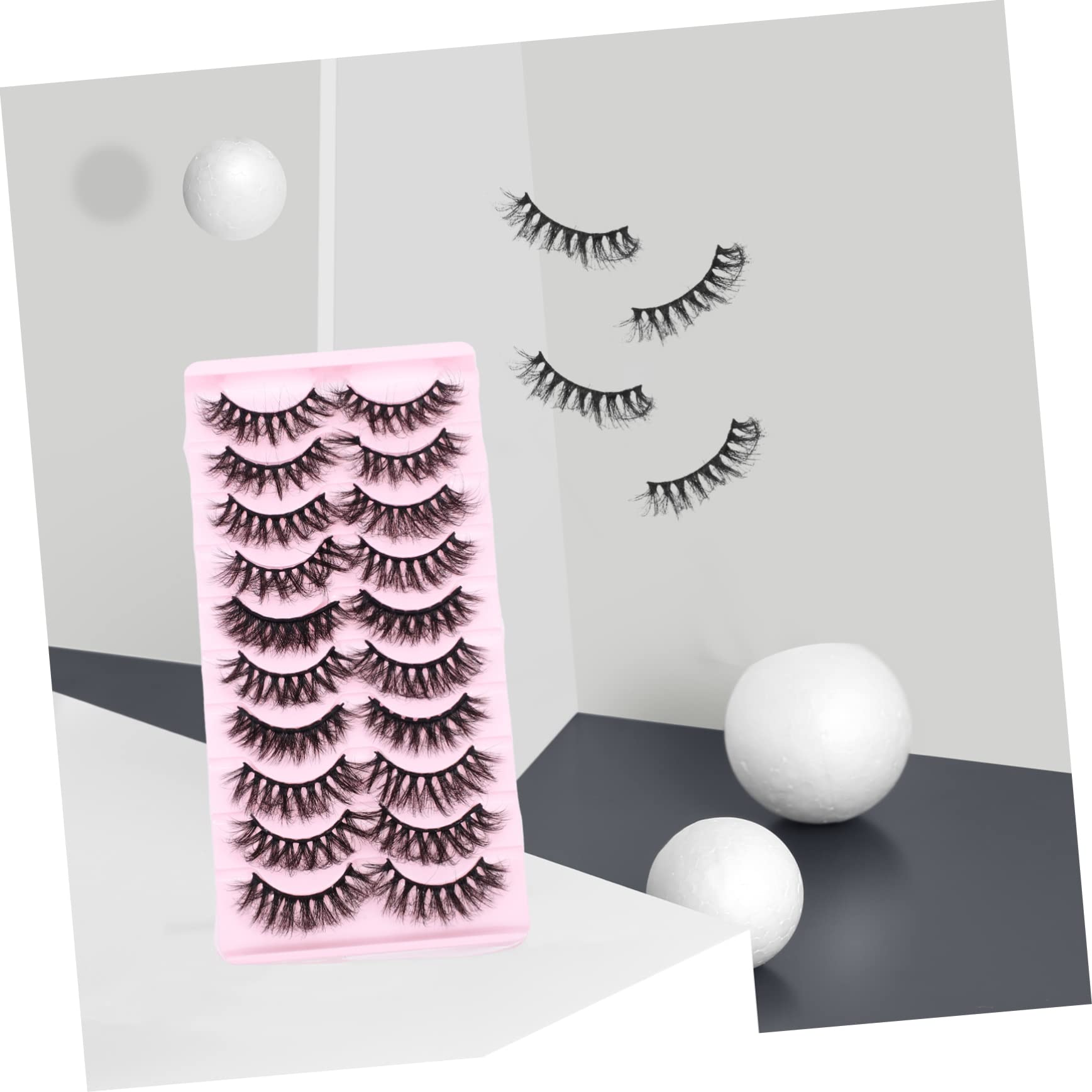 minkissy 50paia Fake Eyelashes Extensions for Natural Look Soft Comfortable for Weddings Photography Daily Wear