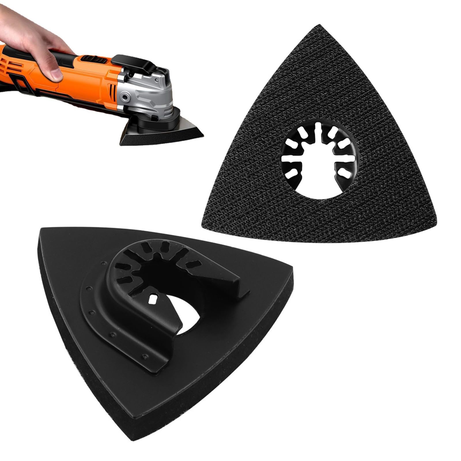 TTYSHIP Lot 6 Patins De Ponçage Triangulaires Multifonction 80mm/90mm – Pour Outils Oscillants