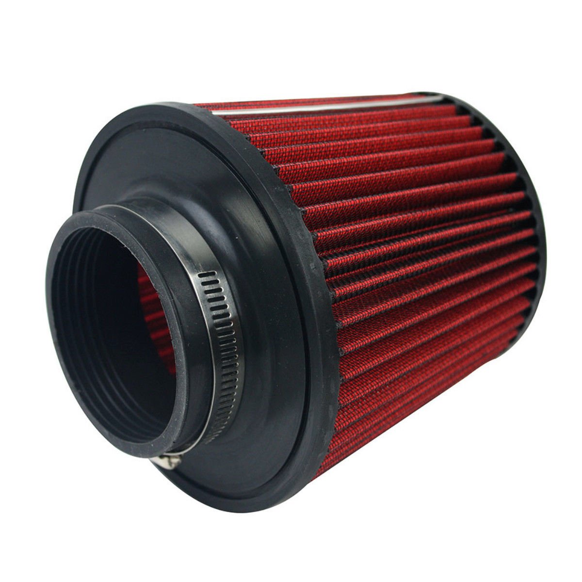 MASO Filtro dell'aria dell'automobile universale Performance Filtro dell'aria ROSSO Per 76mm 3" Kit aspirazione induzione (39093)