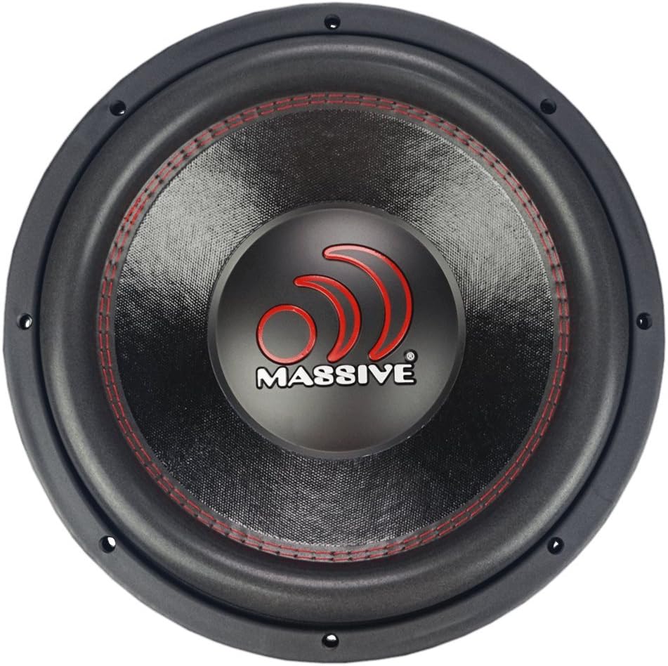 Massive Audio GTX 122 GTX Series Subwoofer (12 Inch, 700 Watts RMS, Dual 2 Ohm)