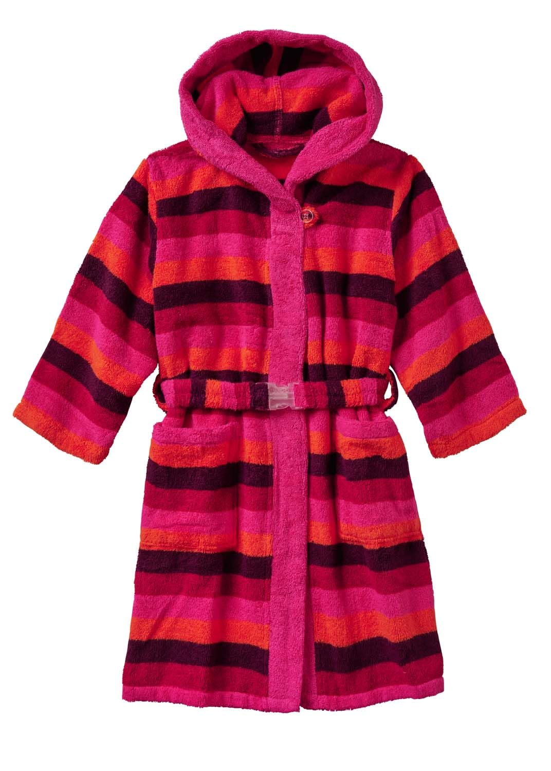 JAKO-O Bademantel Kinder mit Kapuze, Mädchen Jungen, fuchsia