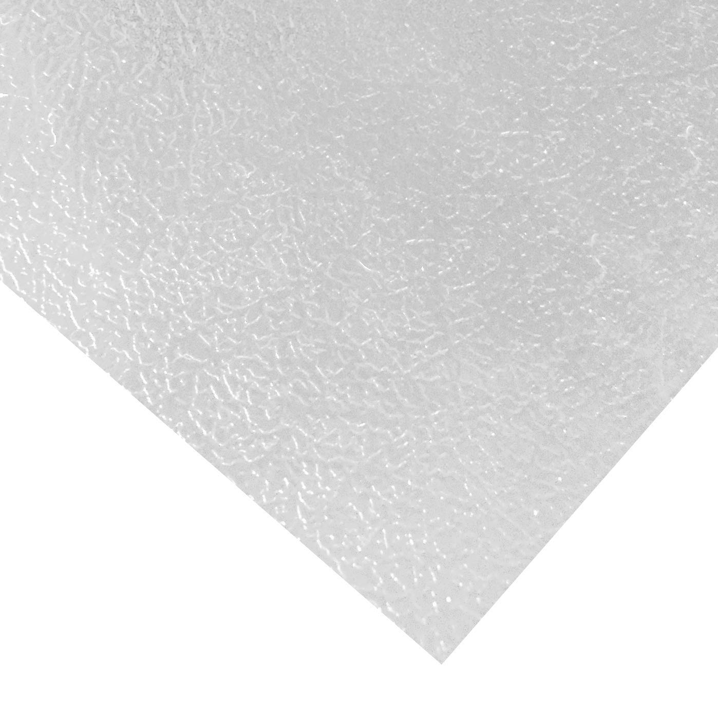 Resilia - Deluxe transparenter Vinyl-Kunststoff-Bodenlauf/Schutz für Hartholzböden – rutschfest, strukturiertes Muster, 68 cm breit x 63 cm lang.