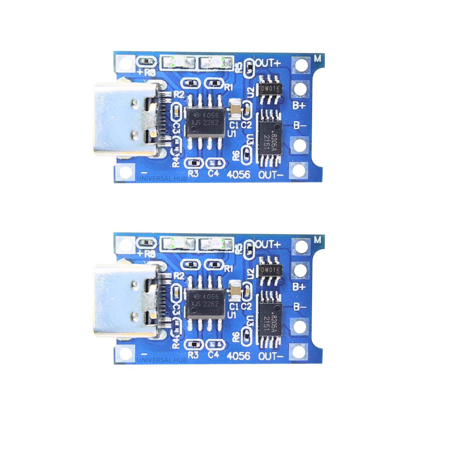 UNIVERSAL HUB TP4056 C-Type 2PCS 18650 Lithium-ion Battery Charging Module with BMS and Indicator (B0D2P4SNKQ) Amazon Price History, Amazon Price Tracker