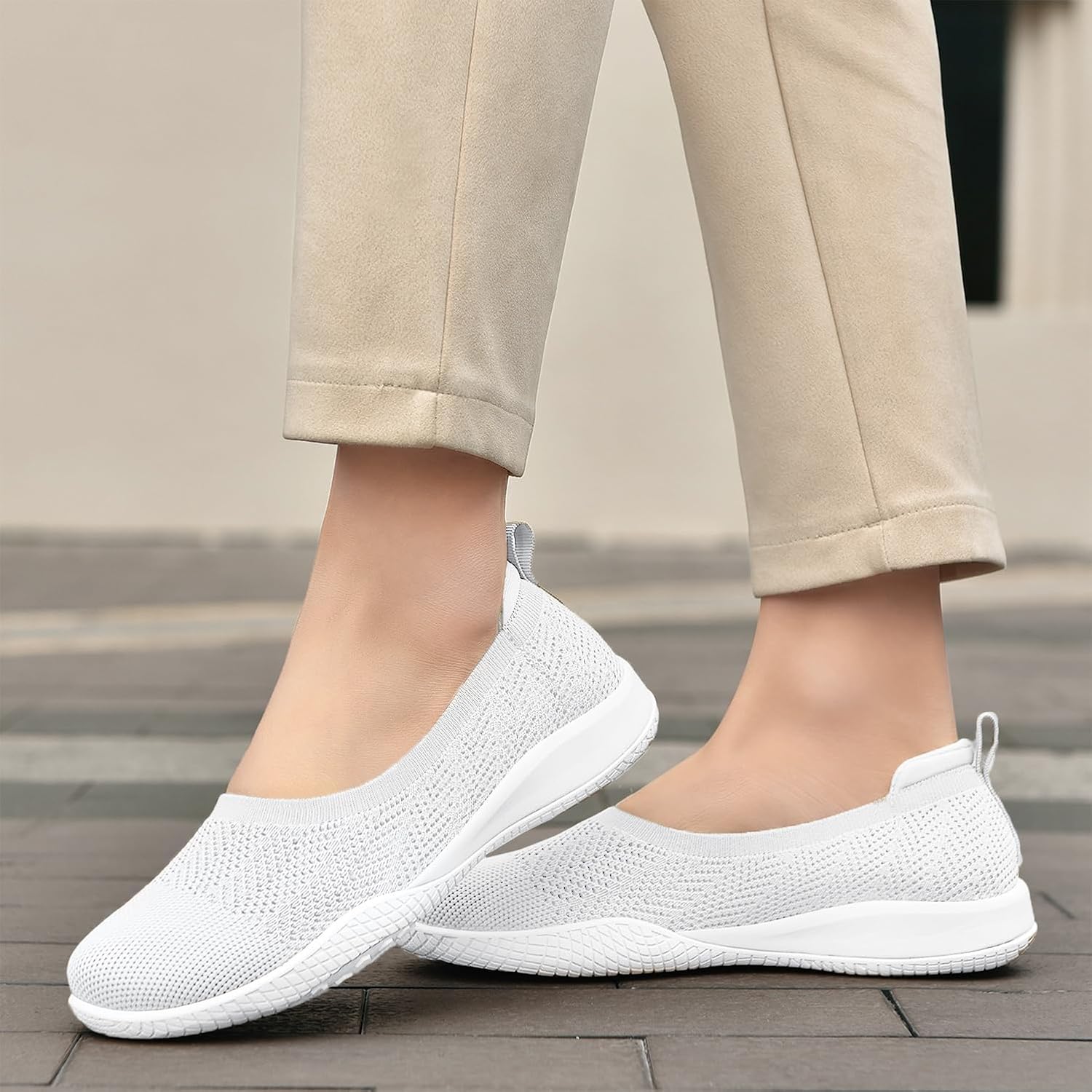 Women's Flats Slip On Go Walk Shoes for Women Comfortable Walking Sneakers Knit Low Wedge Dressy Ballet Shoes Zapatos para Mujer - Image 2