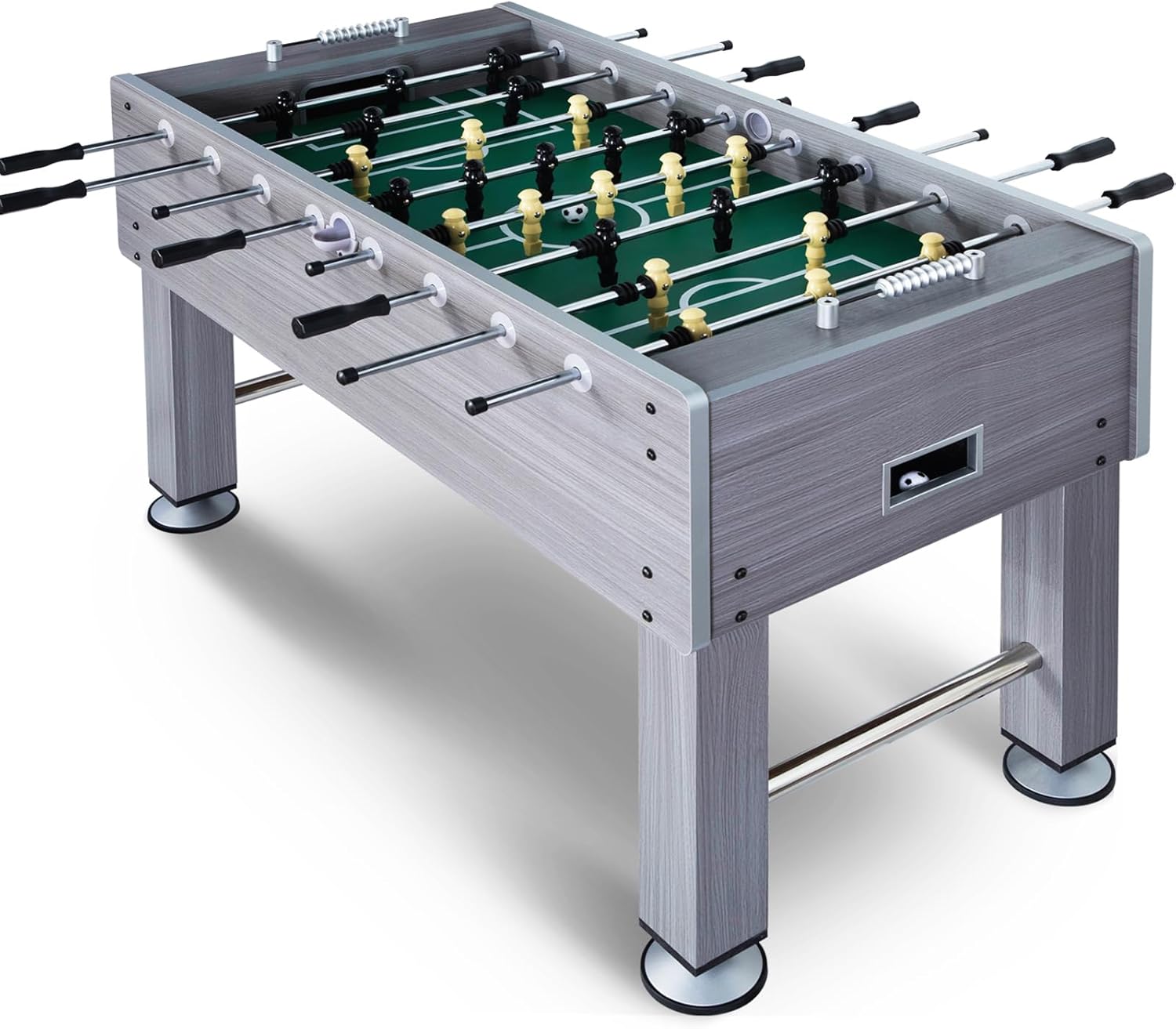 55 Inch Large Size Foosball Table, Competition Full Size Soccer Game Table Football Arcade with Leg Levelers, Heavy-Duty Legs & 2 Balls for Adults Indoor Game Room