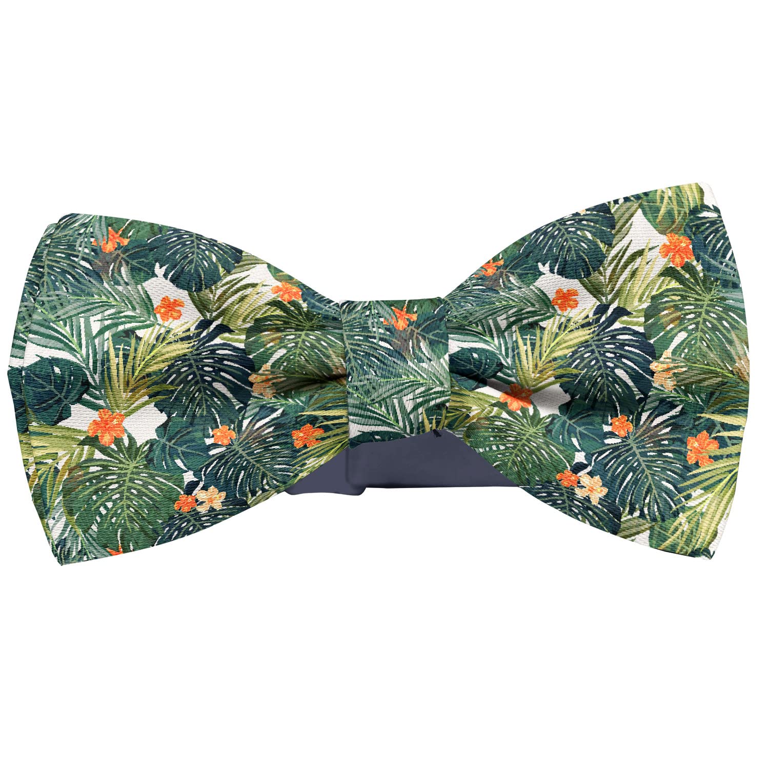 KAWAMOUSE Adjustable Pre-tied bow tie for Men (Colorful Hawaiian Pattern) Elegant Cute Bowties for Dogs Cats Pets