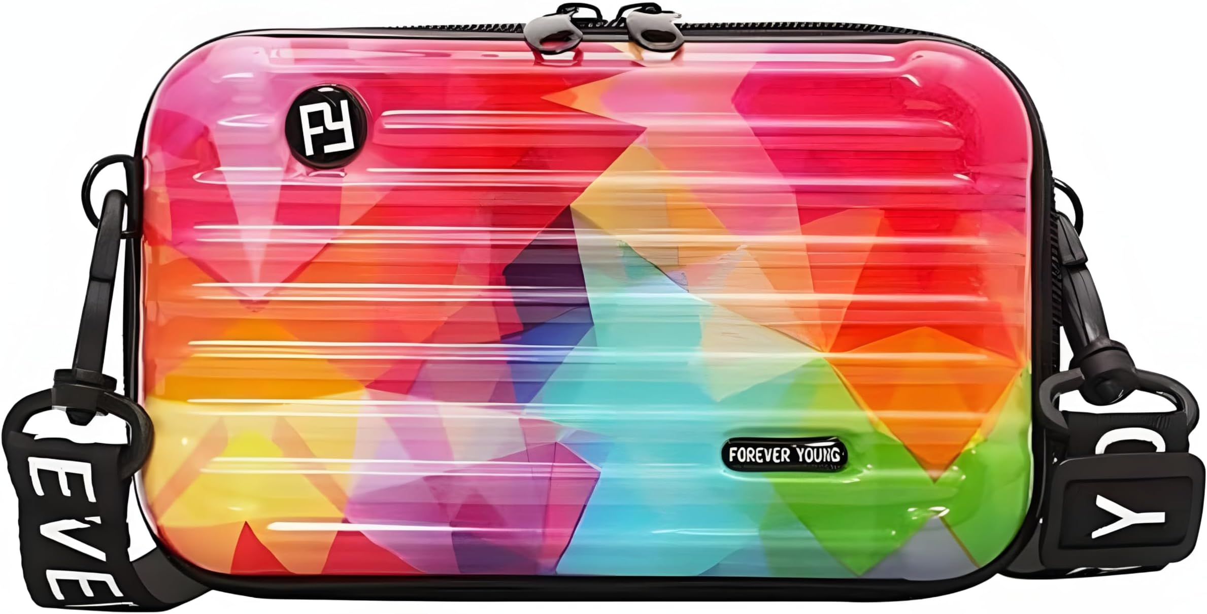 Forever Young Girl's & Women Sling Box Bag Crossbody Mini Suitcase