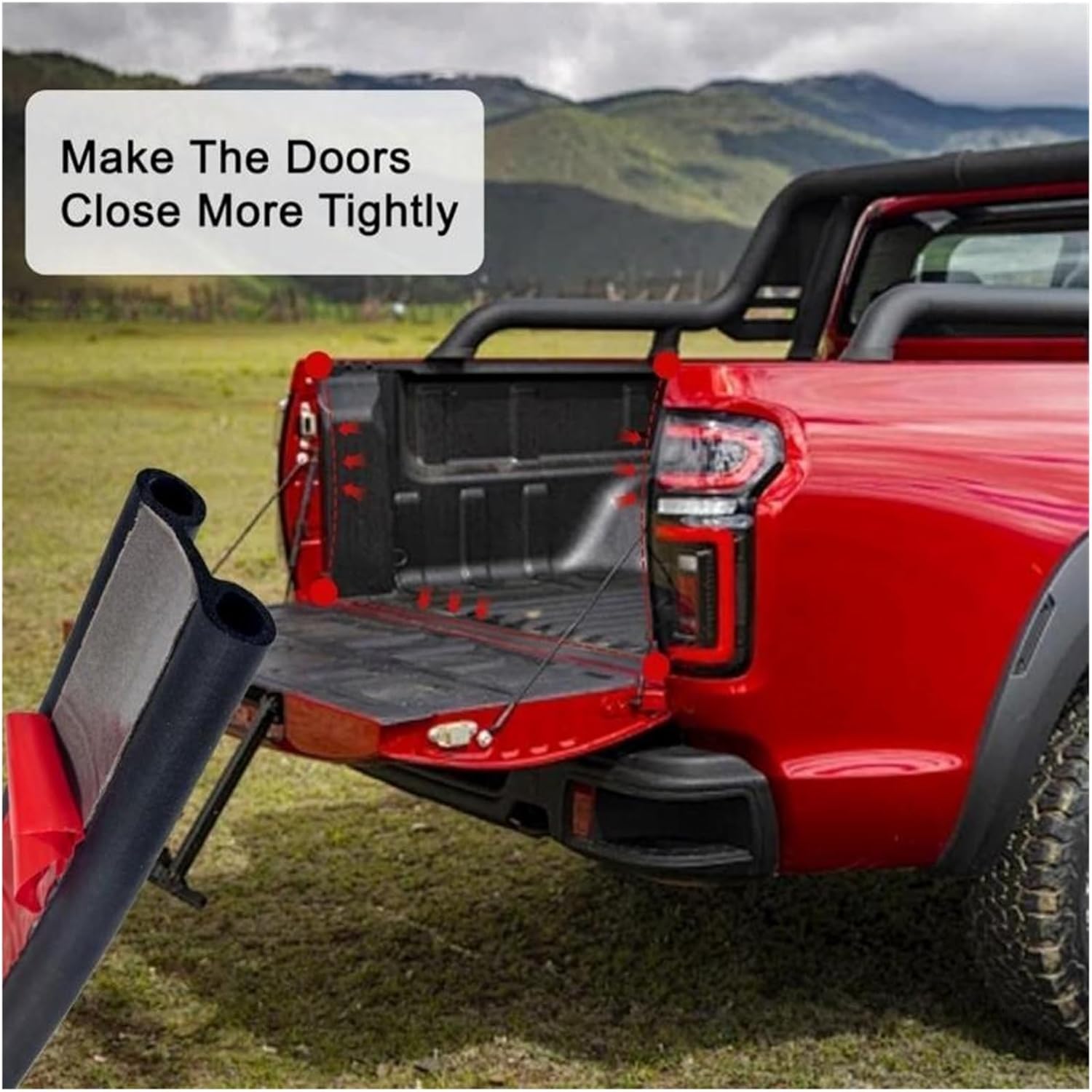 Two Cell Rubber Weather Stripping Dustproof Tailgate Seal Most Truck Campers H9EE(12 meters)