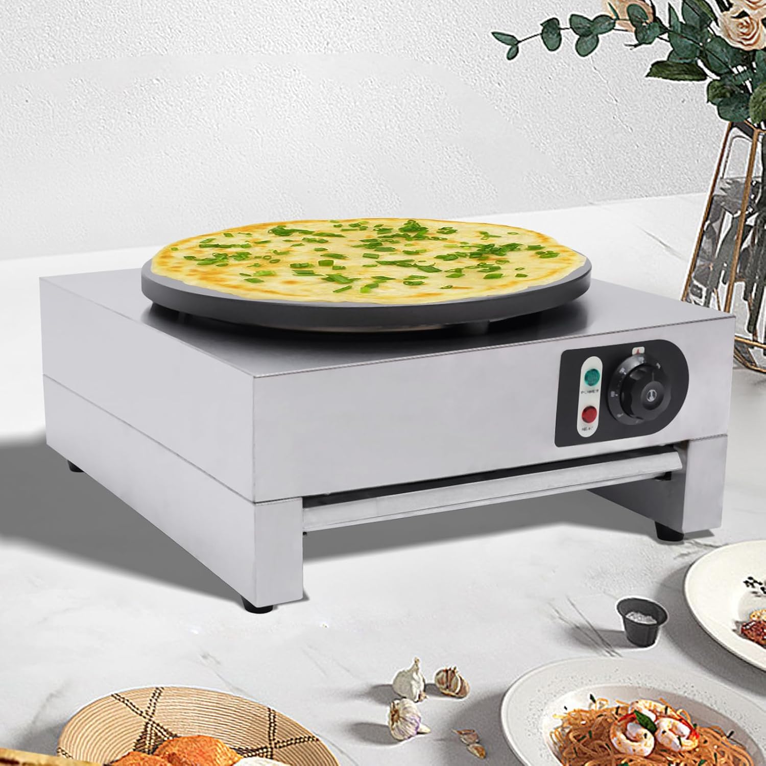 16'' Electric Crepe Maker Machine NonStick Pancake Making