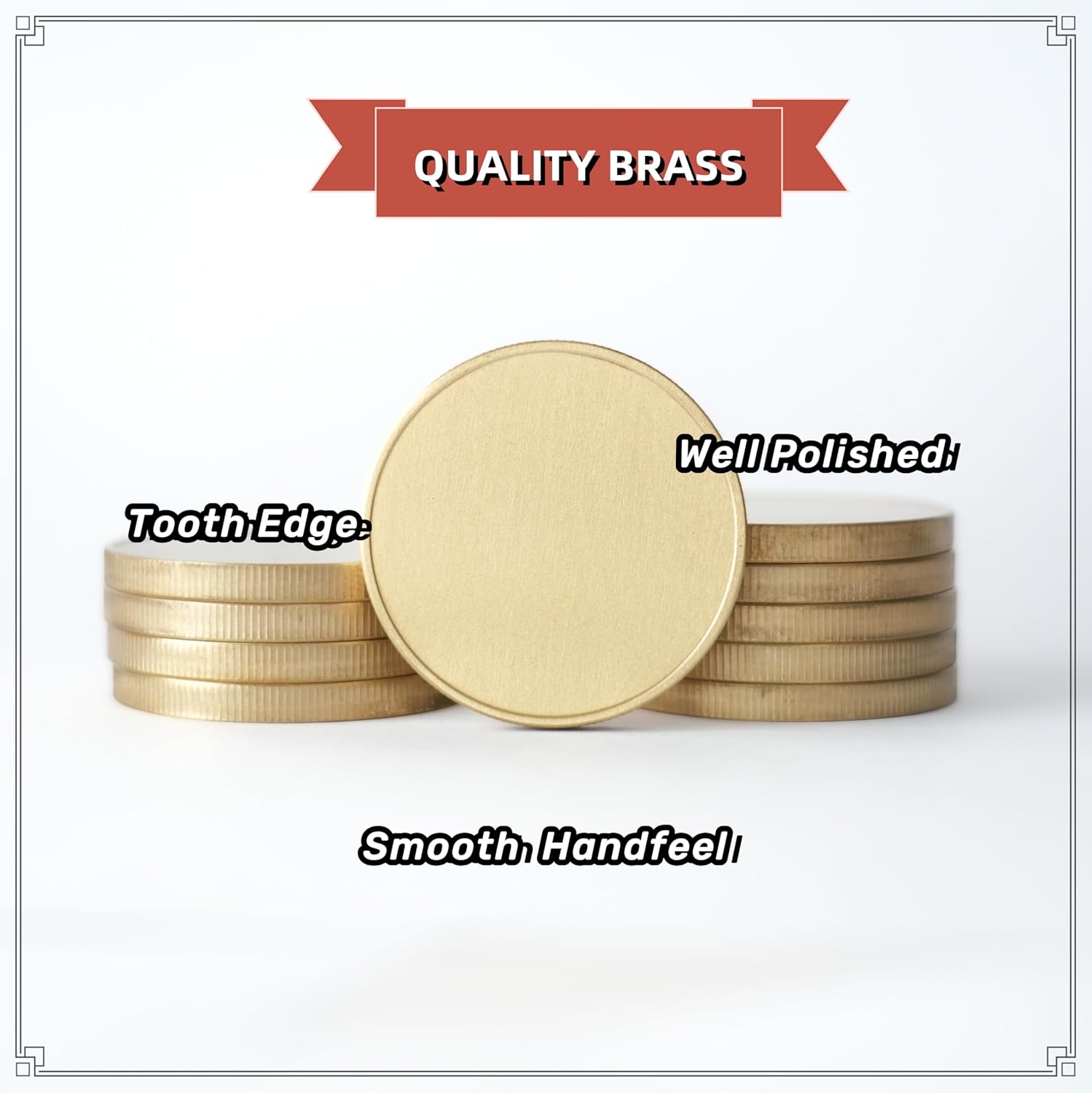 12 Pcs 40mm Laser Engraving Blanks Solid Brass Challenge Coin Blanks 4mm Thickness for DIY Crafts, Hand Carving Custom Coin Blanks Gift for Commemorative Collection,Birthday (Brass 4MM Thickness)