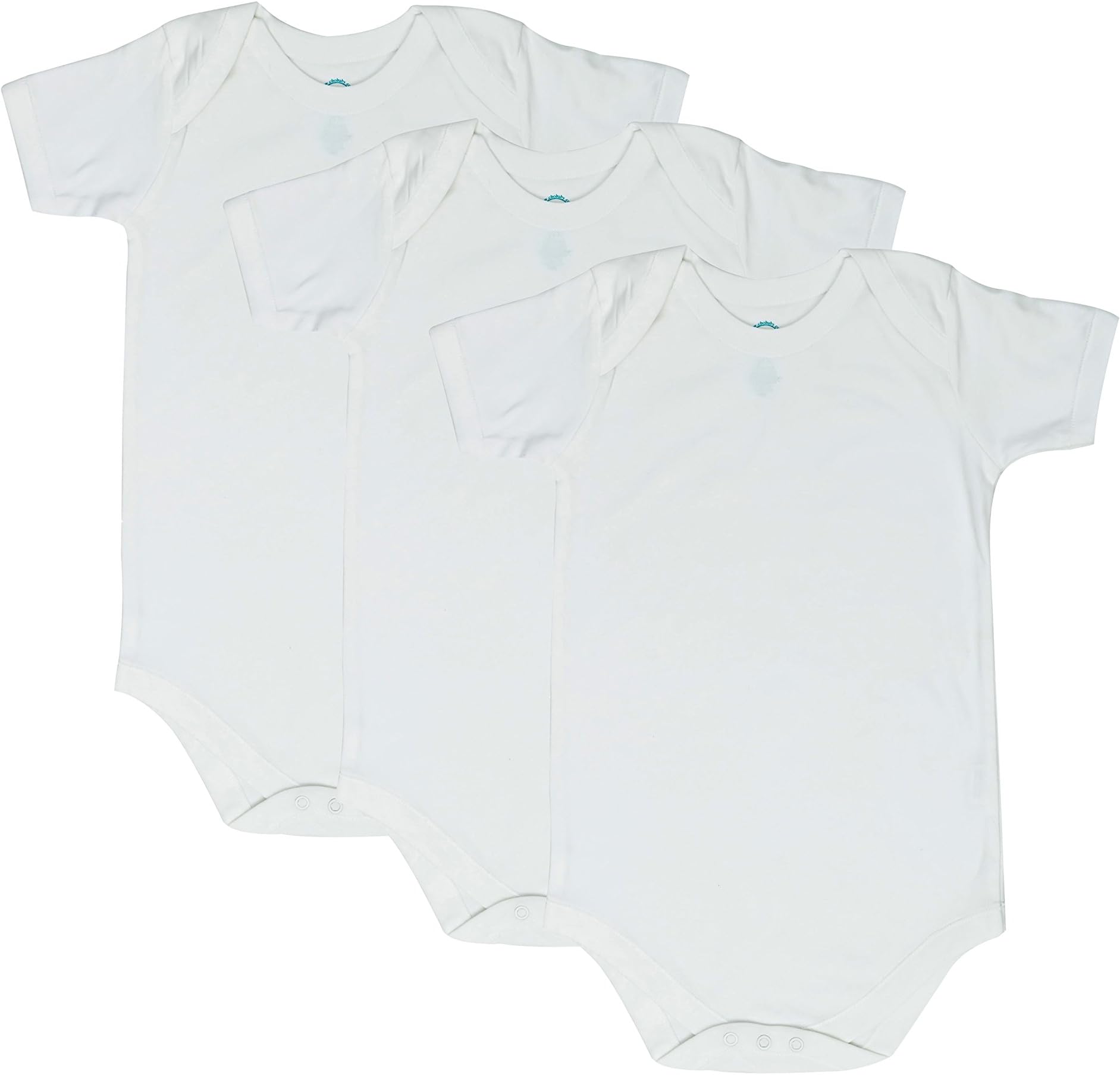 CBObaby 4T 5T 6T Toddler Bodysuit Short Sleeve Envelope Neck 3-Pack