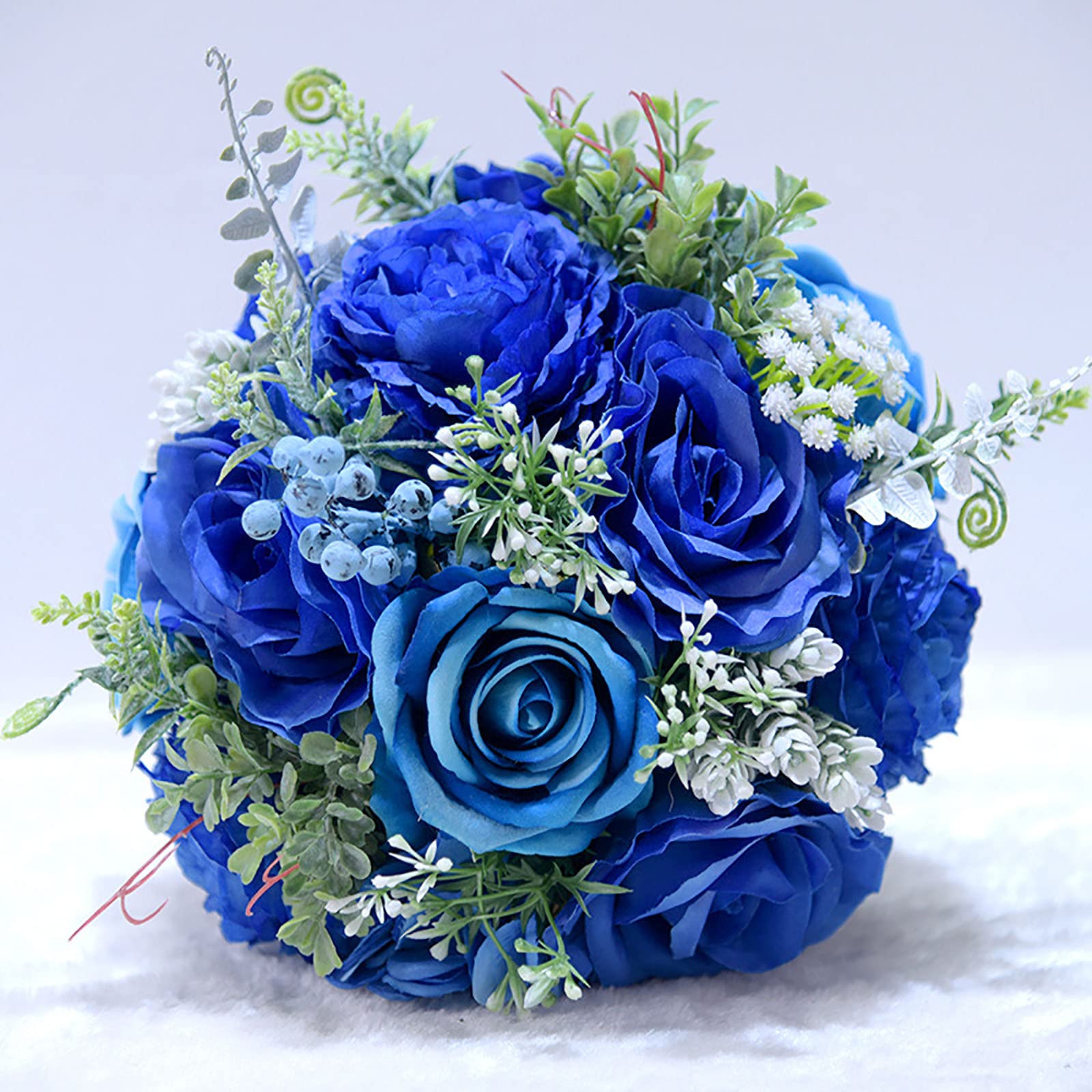 Sposa Che Tiene Fiori, Fiori Artificiali, Decorazioni per la casa, Bouquet da Sposa Fatto a Mano, Lancio del Bouquet da Sposa per Matrimonio in Chiesa, Rosso interes