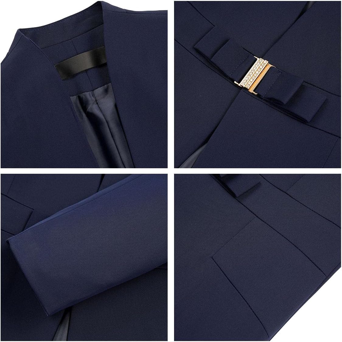 MODFUL Women's Business Pant Suit Set 2 Piece Slim Fit Blazer Jacket One Button Buckle Closure Lady Work Suit for Office - Image 5