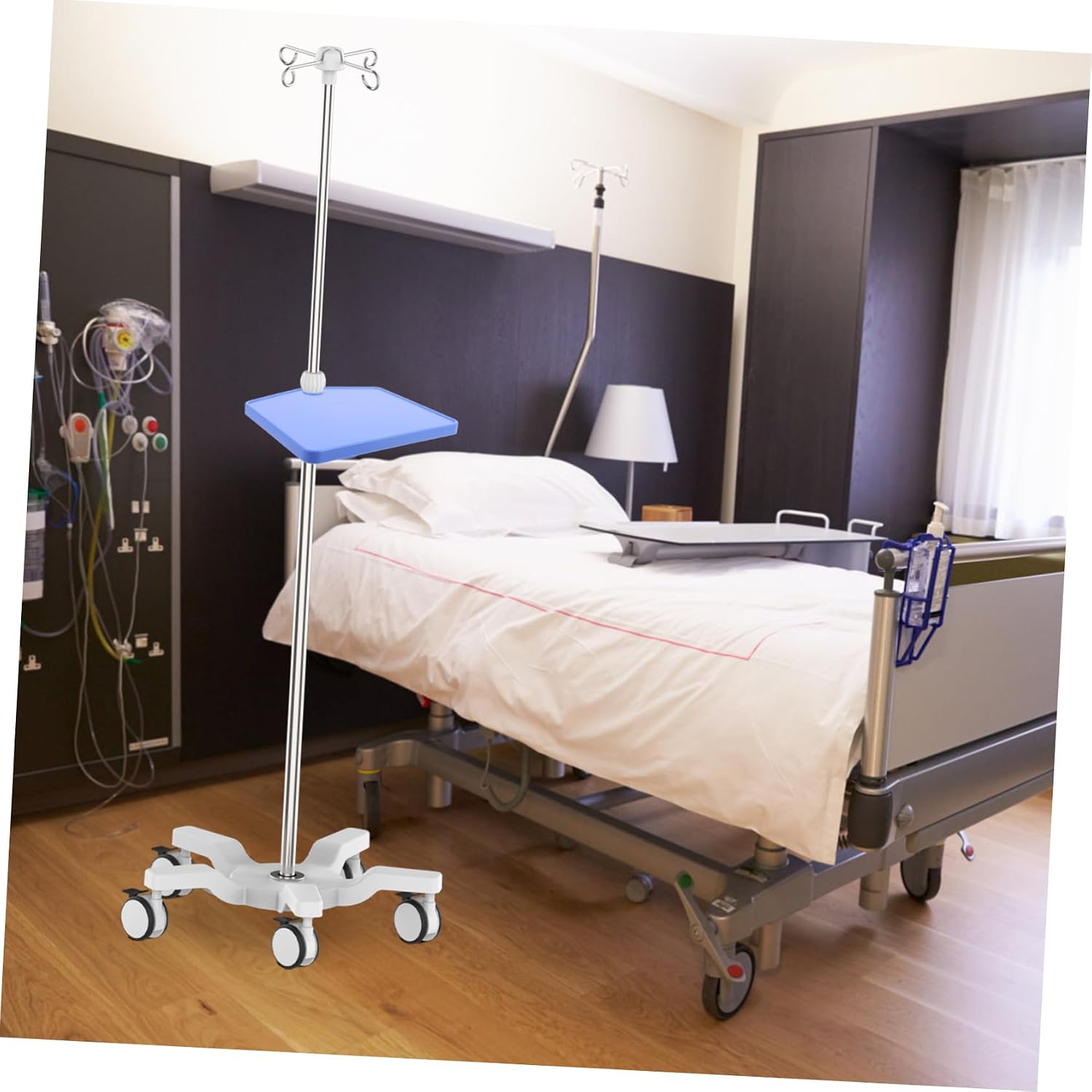 Iv Stand Replacement Tray Plastic Infusion Stand Platform for Drip Bag Storage Fit Lightweight and Product Holder
