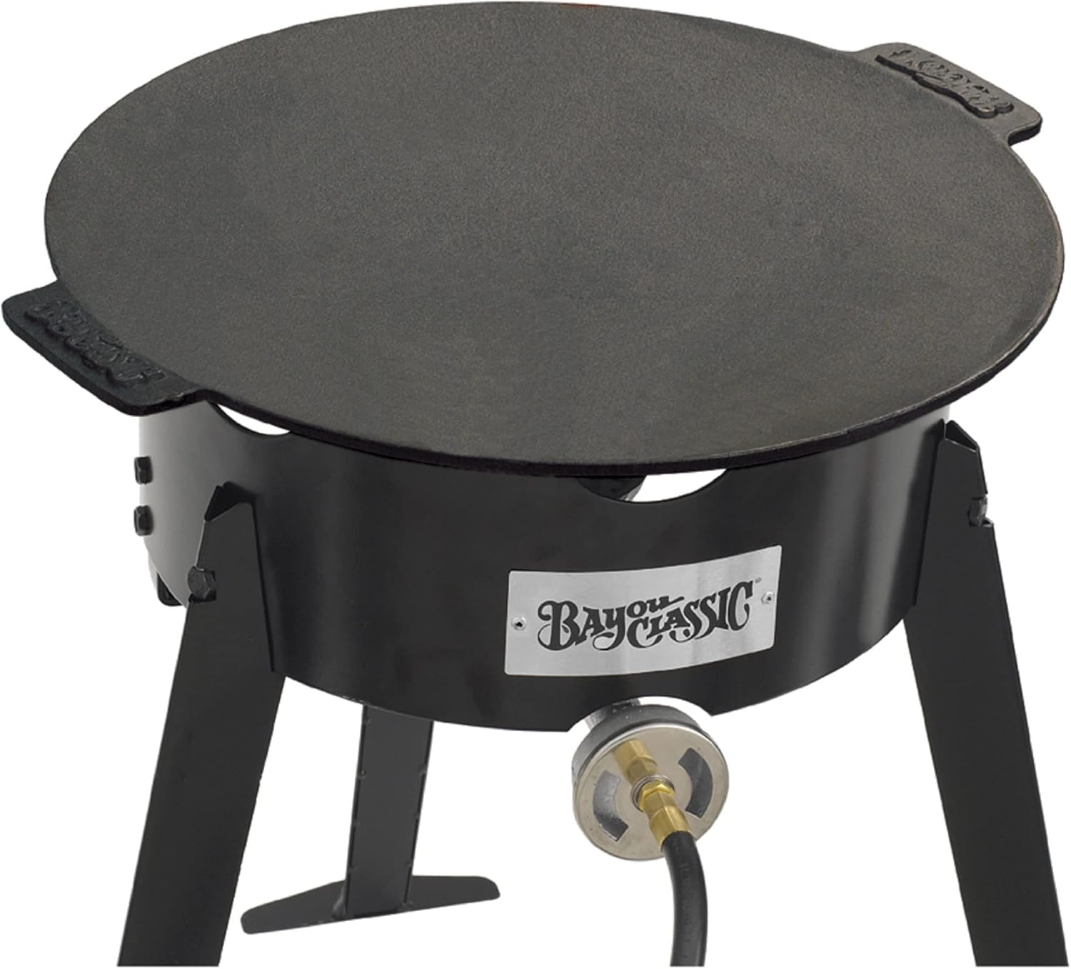 Bayou Classic Pre-Seasoned Cast Iron Campers Discada Features Detachable Legs 17-in Diameter Cook-Top Perfect For Cooking Pancakes Bacon Hashbrowns or A Rustic Creole Breakfast : Home & Kitchen