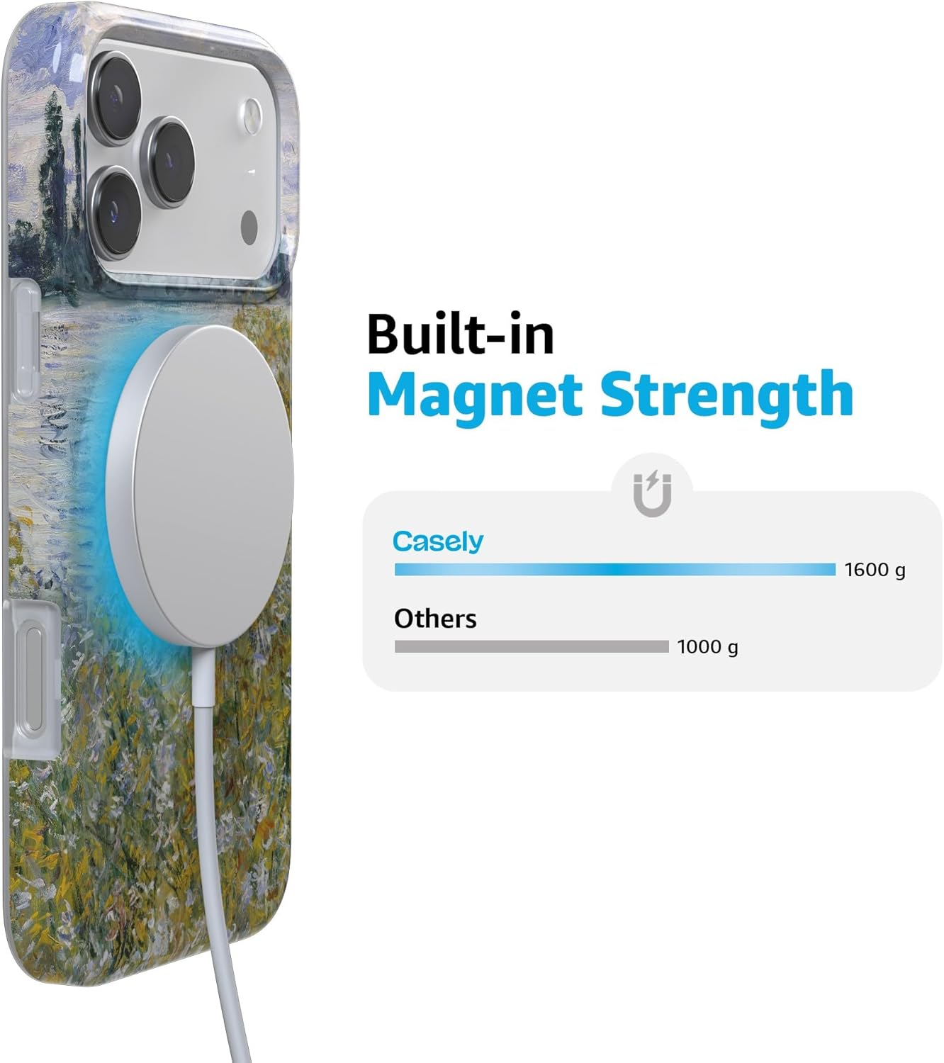Casely iPhone 17 Pro Max Case | Monet's Summer Landscape | The Met Museum | Compatible with MagSafe | Classic Ultra Slim Design