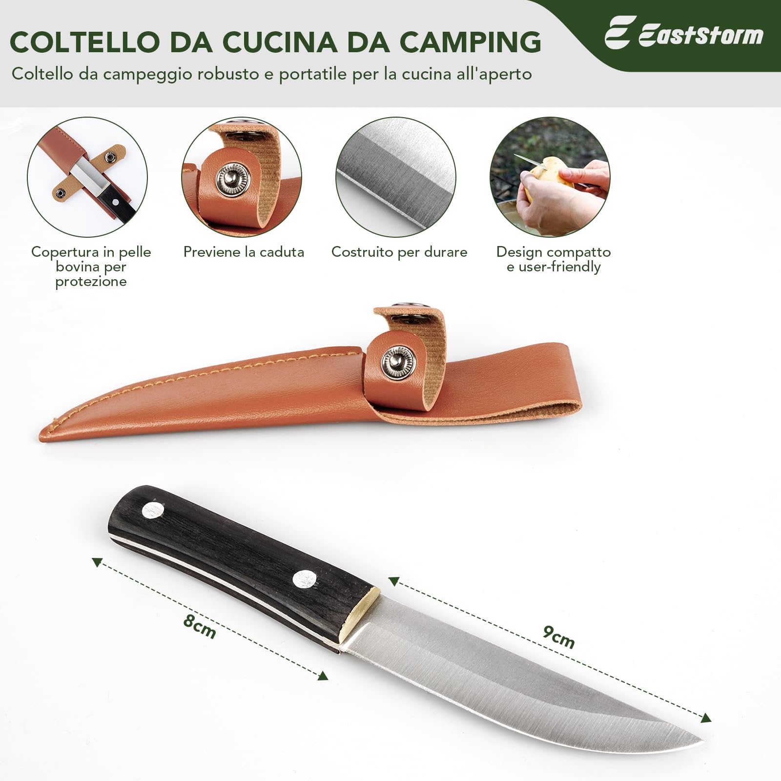 E EASTSTORM Set di Utensili da Cucina da Campeggio, Campeggio Accessori Utili Adatto per Pentole Stoviglie Campeggio, Leggero, Impermeabile e Facile da Riporre, Adatto per Escursioni Individuali