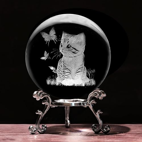 Miniatura 10 de Esfera de cristal de tortuga marina 3D con soporte grabado con láser, esfera de vidrio, pisapapeles, decoración de tortuga marina, regalo Tortuga