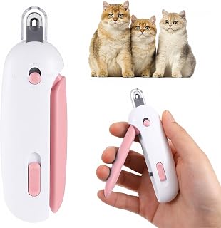 Electric Nail Clippers Cordless, Automatic Fingernail Trimmer with Light, 2 Speeds, Non-Slip Magnetic Cover, Nail Scraps Catcher, USB Rechargeable for Adults, Seniors, Men, Women, Disabled, Grey