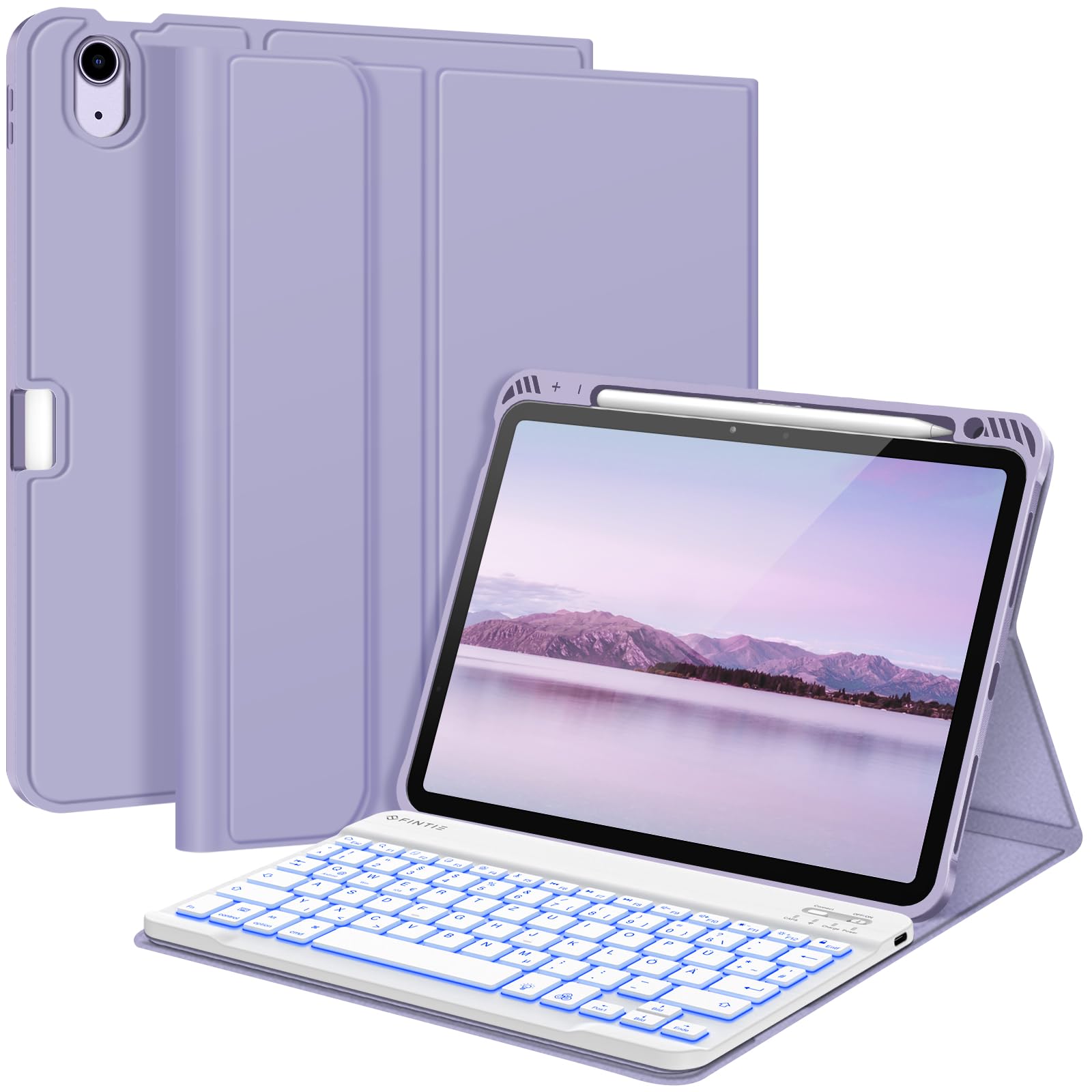 FINTIE Hülle mit Tastatur für iPad Air 11 Zoll(M4/M3/M2),iPad Air 5/4 10.9"