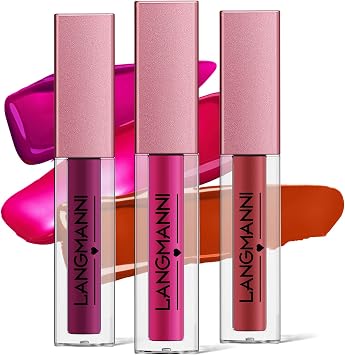 12pcs Lip Gloss Set, Hydration Long Lasting Waterproof Non-Adhesive Cup Moisturizing Liquid Lipstick Shimmer Lip Tint Makeup Gift Set for Women and Girls