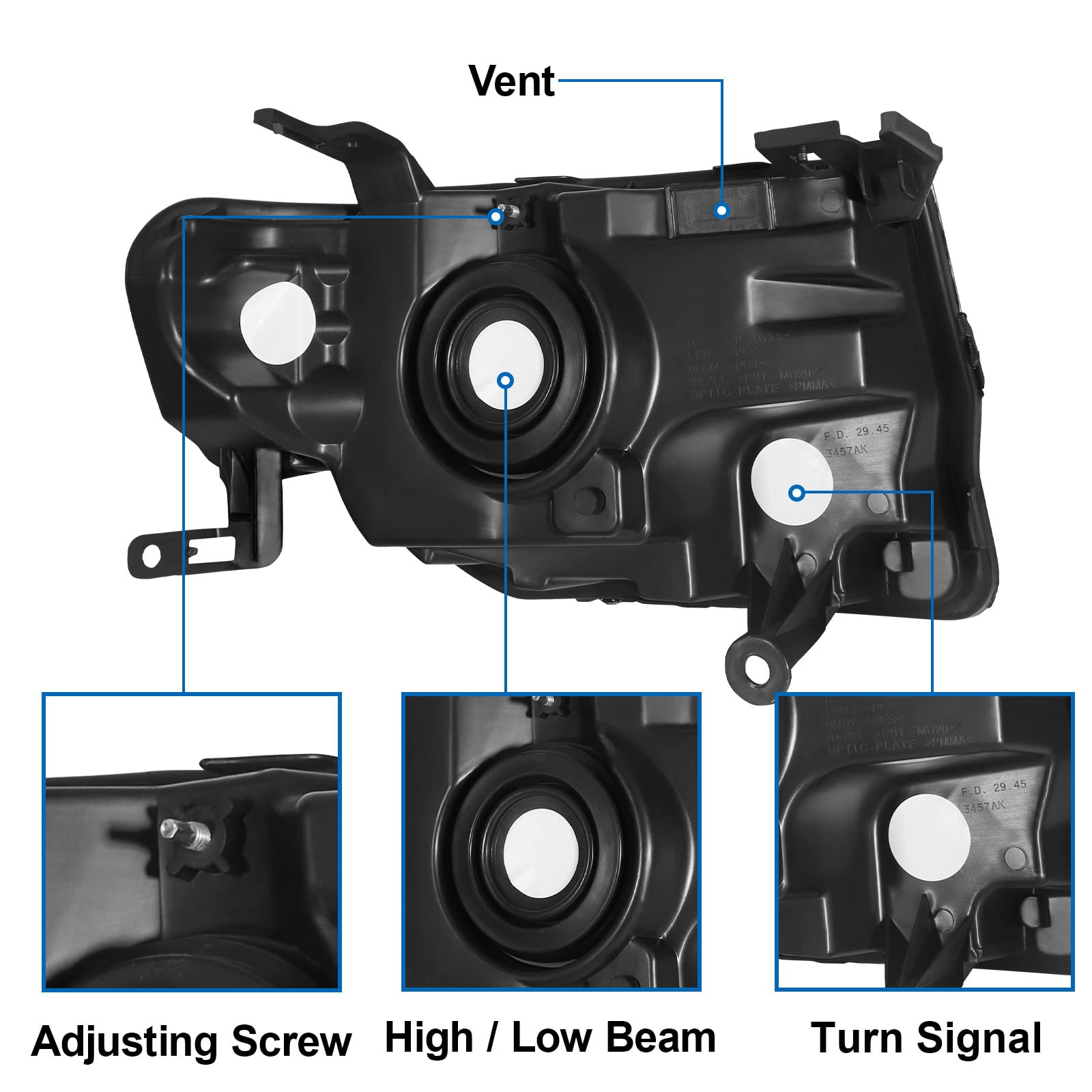 フォード エスケープ 2009 ヘッドライト Amazon | ACANII - 2005-2007