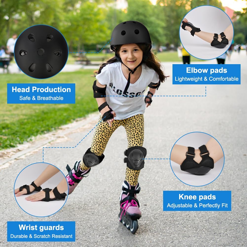 Flintronic Fahrradhelm für Kinder, 2 – 13 Jahre, Schutz-Set für Kinder, Helme für Skateboard, Roller, Roller, Sport, Fahrrad für Mädchen und Jungen
