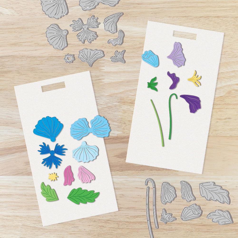 Gowxs Stanzformen Schnecken & Pilze - DIY Scrapbooking Vorlagen Mit Brosche