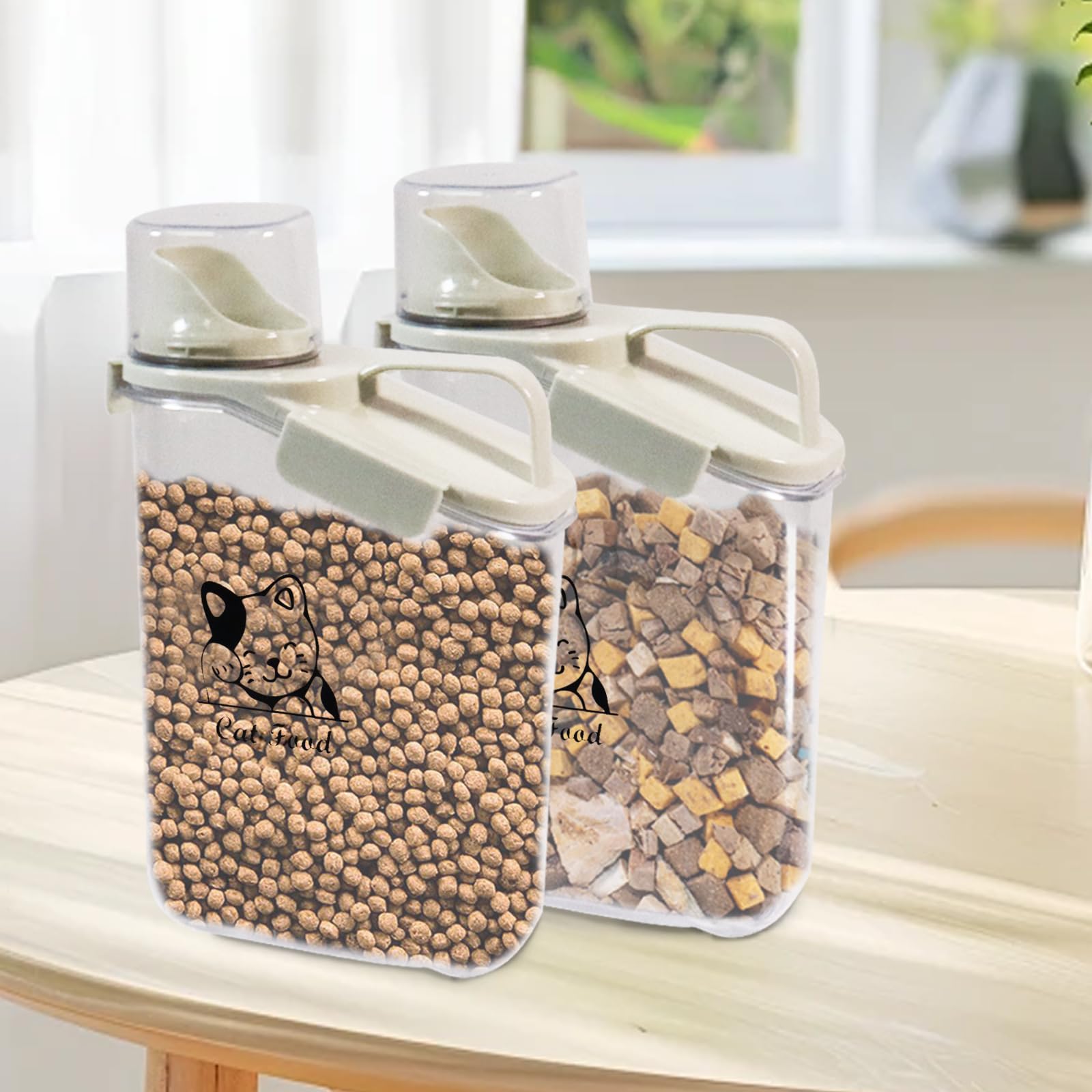 Contenitore Crocchette Per Gatti 2,8L - Ermetico, Senza BPA, Con Misurino, Portatile Per Viaggi - Foto 3