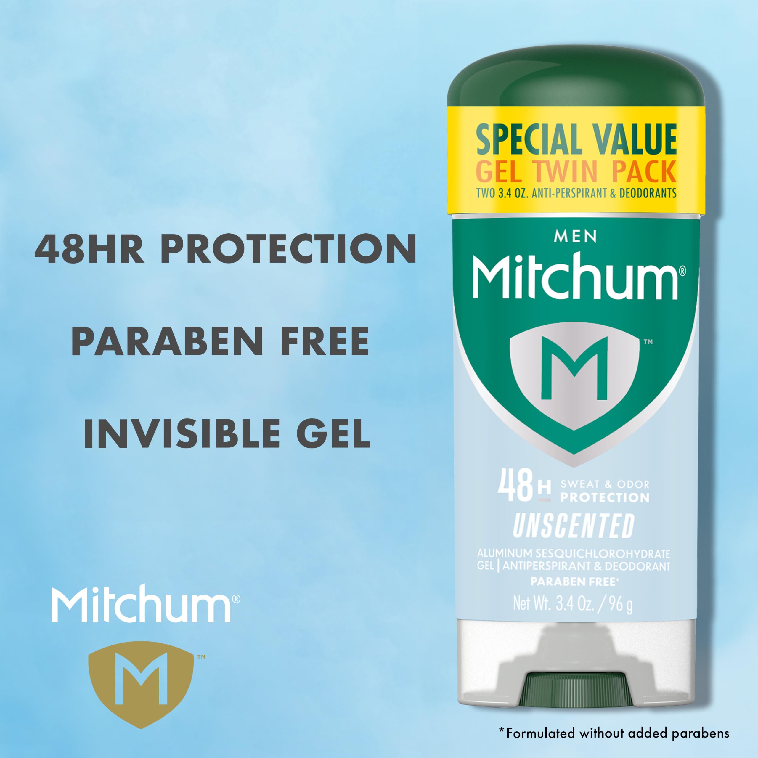 Mitchum Men's Antiperspirant - 2 Pack Unscented -3