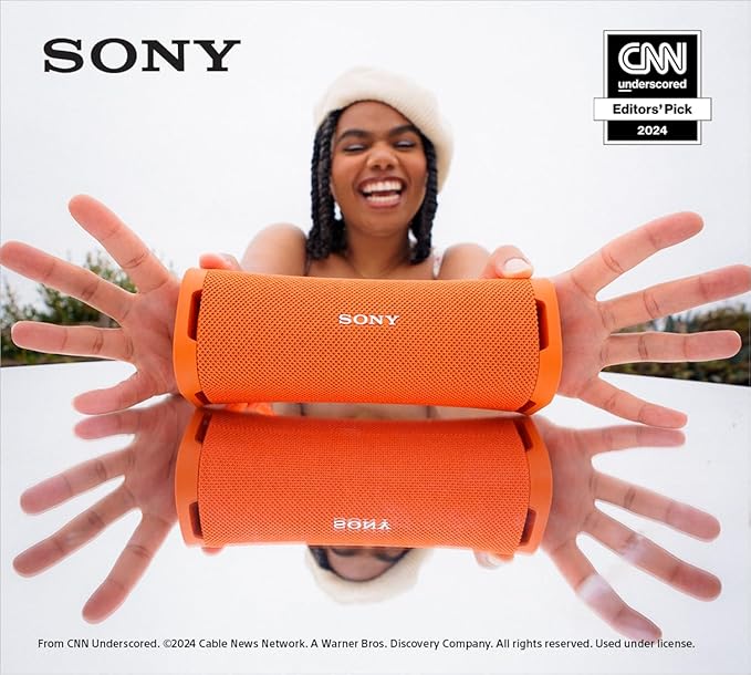 Sony ULT Field 1 Waterproof Portable Bluetooth Speaker, Enhanced Bass, 12h Battery, IP67 Rated Dustproof Shockproof Rustproof, Detachable Strap (SRSULT10B), Black
