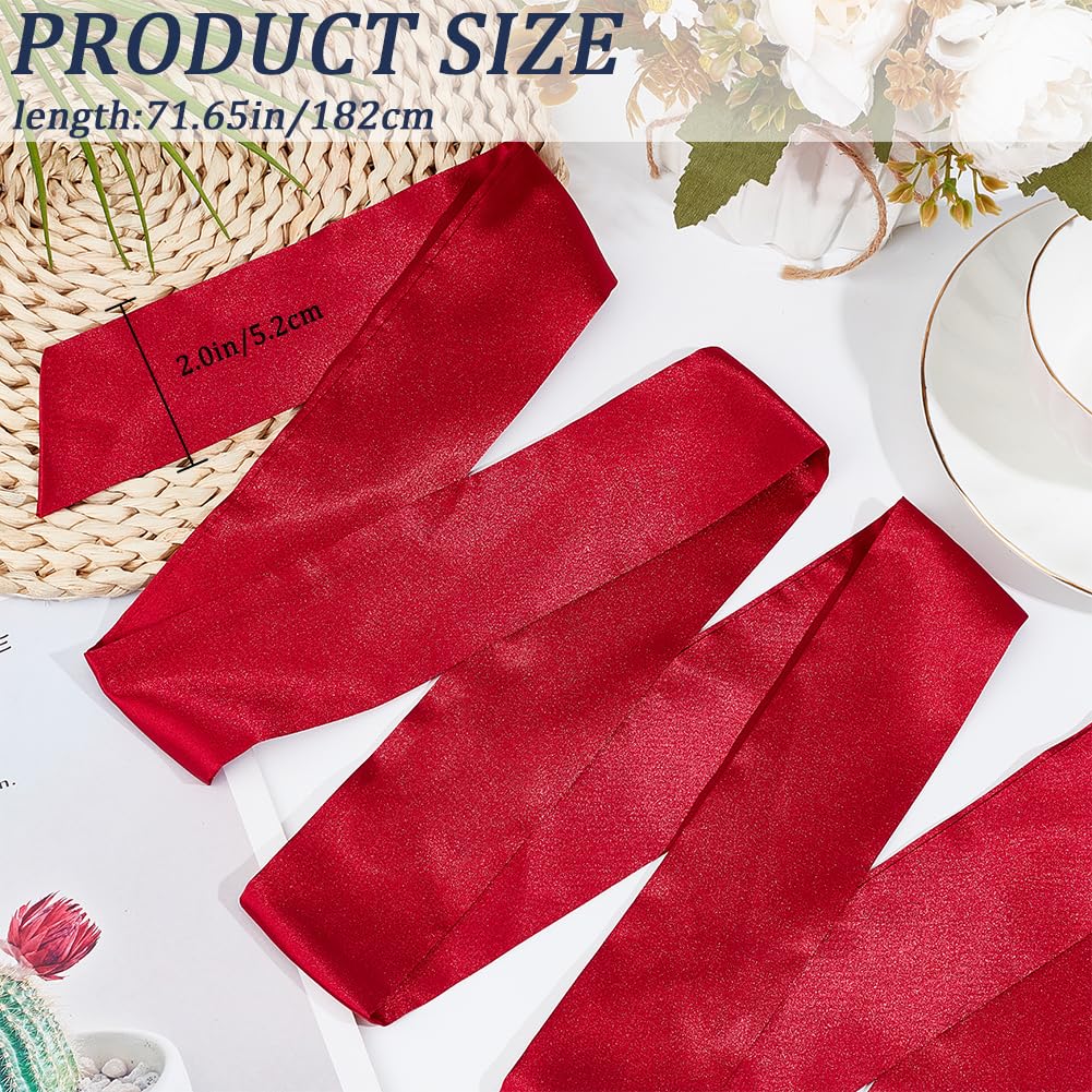 6 Strap Suspender Belt In Red Satin In Deep Vintage Style With Metal Clips - Foto 14