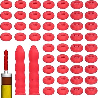 Agatige 100PCS Caulk Caps, Caulking Tube Caps Caulk Cap Saver Latex Red Caulk Saving Cap Tube Caps Caulk Saver Cover Sealer for Sealing and Preserving Open Caulking Tube