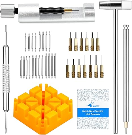 Amazon Co Jp Jorest 時計ベルト調整工具セット 腕時計 ベルト交換 工具 バネ棒外し 腕時計 ピン抜き工具 取扱説明書 個 バネ棒 13個 交換針 ファッション