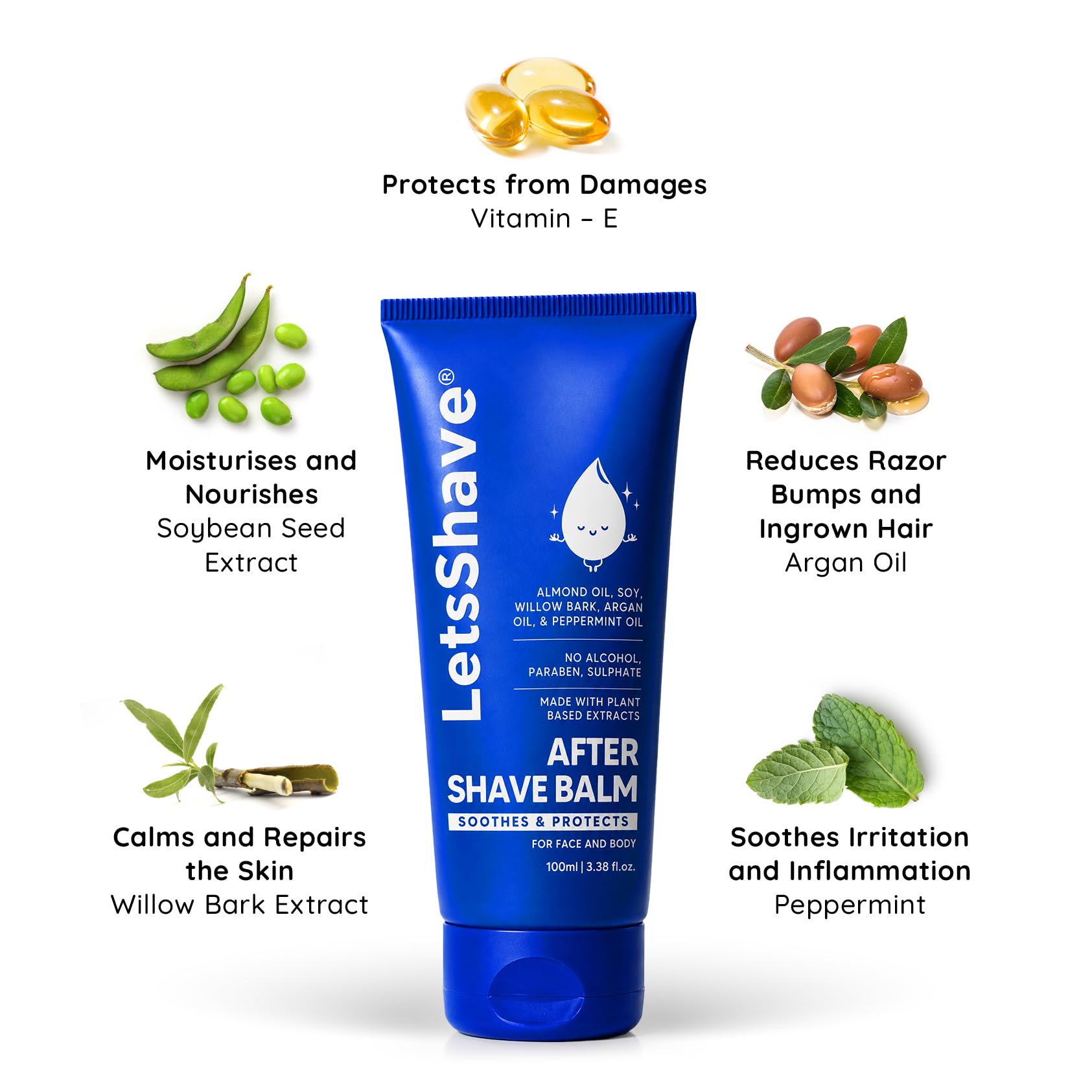 LetsShave Sensitive Shave Foam 425g + After Shave Balm 100ml Combo | Coconut Oil & Menthol | Pre & Post Shave Kit for Men & Women | Rust-Proof Aluminium Can | Paraben & Sulphate Free 2